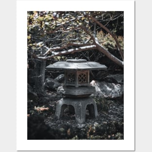 Photography of a Toro Japanese Lantern Garden V3 Posters and Art